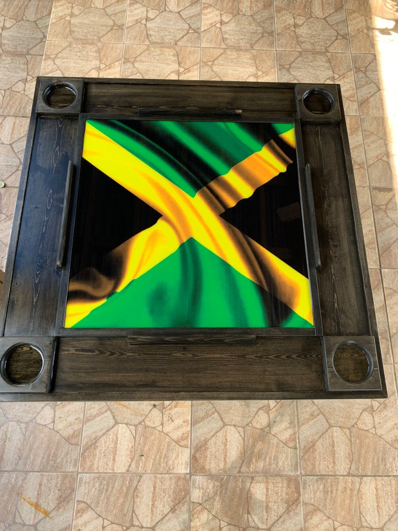 Domino Table Jamaica Flag. Can Be Customized With Any Flag. Etsy