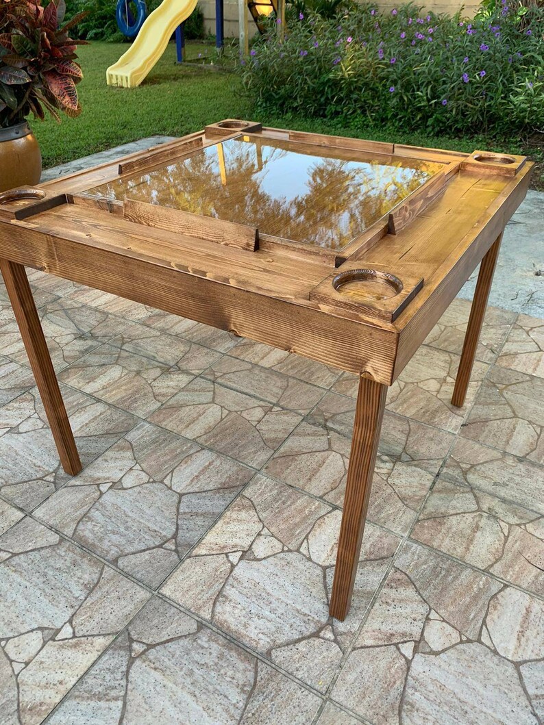 DOMINO TABLE.. Wood folding legs can be customized Etsy