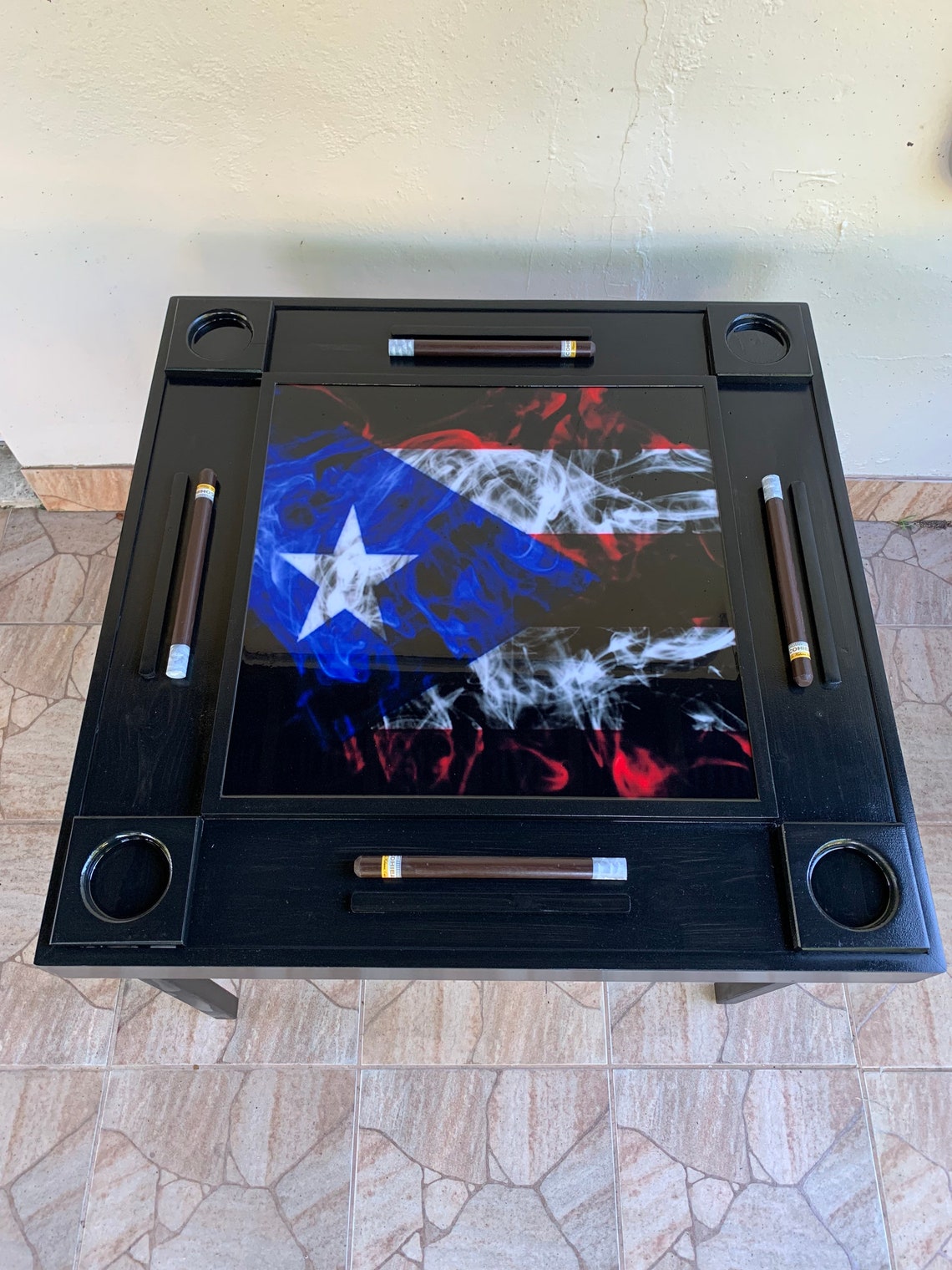 BIG 36x36 Domino Table Wood Folding Legs Etsy