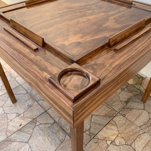 Big Wood Domino Table 36x36, folding legs.  Handmade in USA.