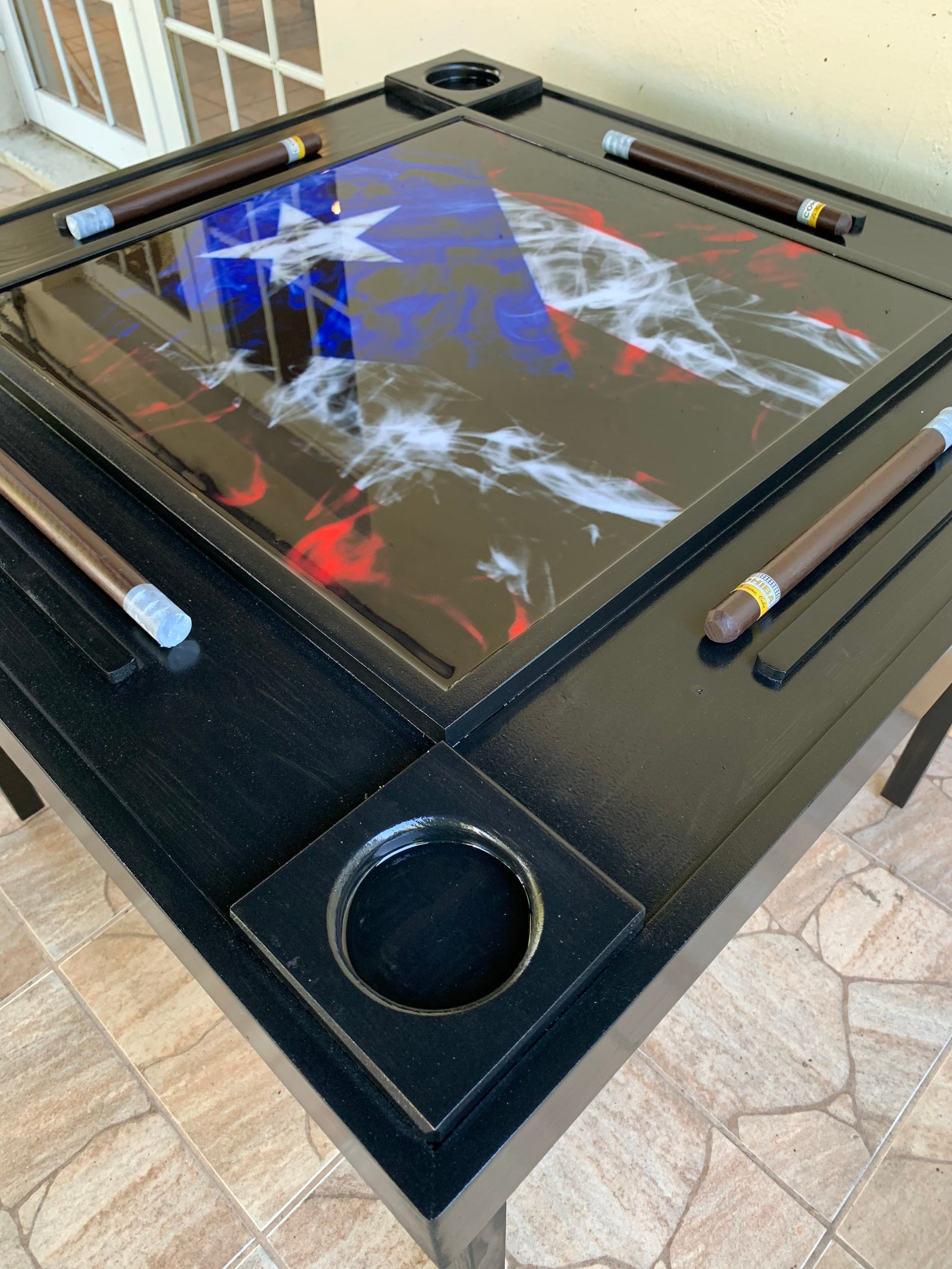 BIG 36x36 Domino Table Wood Folding Legs Etsy