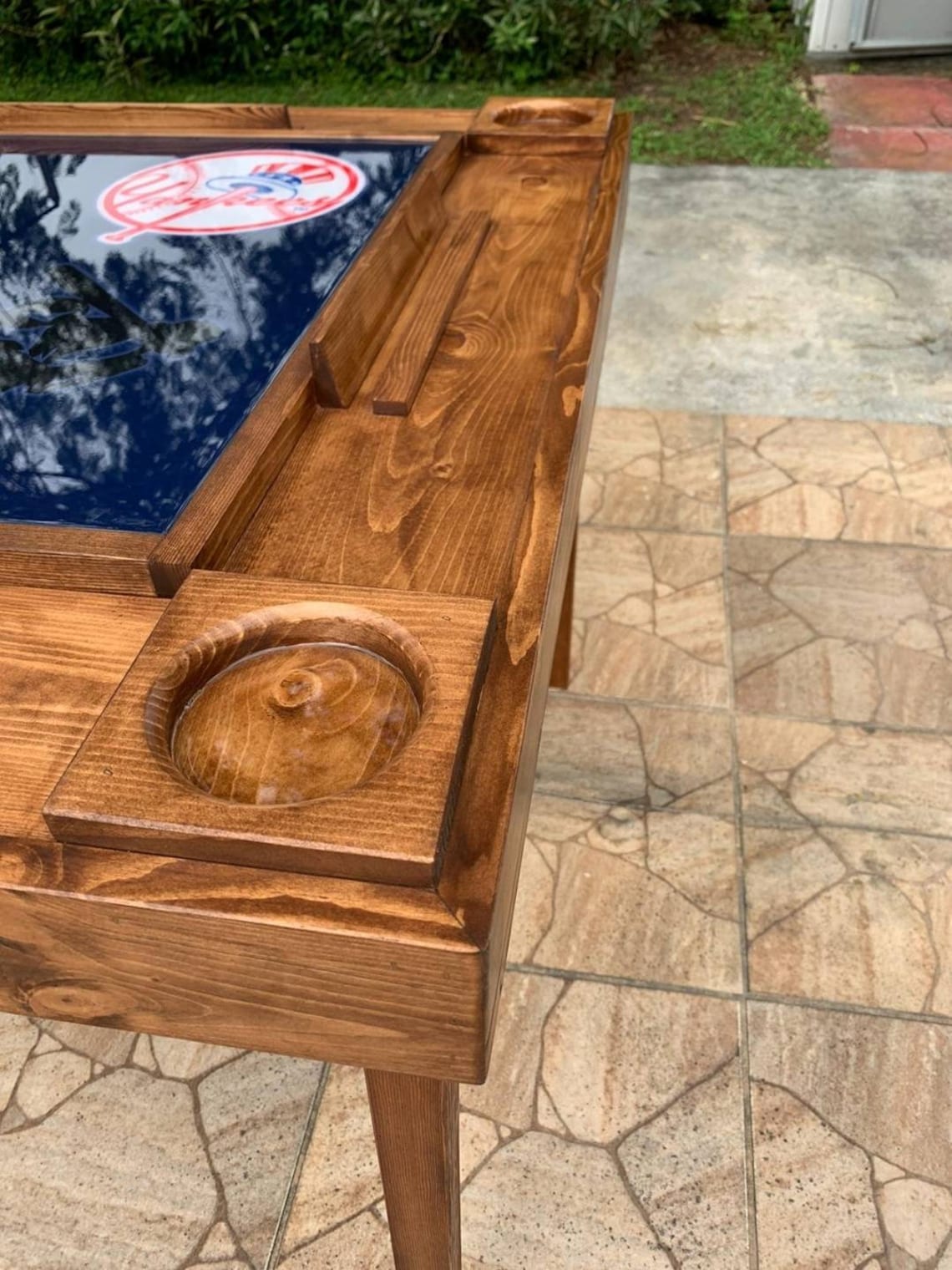 Wood Domino Table. Sports Teams. Wood Folding Legs. Etsy