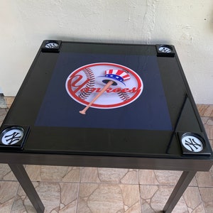 BIG DOMINO TABLE....Can be customized with your Team!!! Made of wood with folding legs