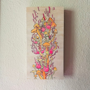 See It My Way 6” x 12” original fluorescent acrylic painting on wood panel