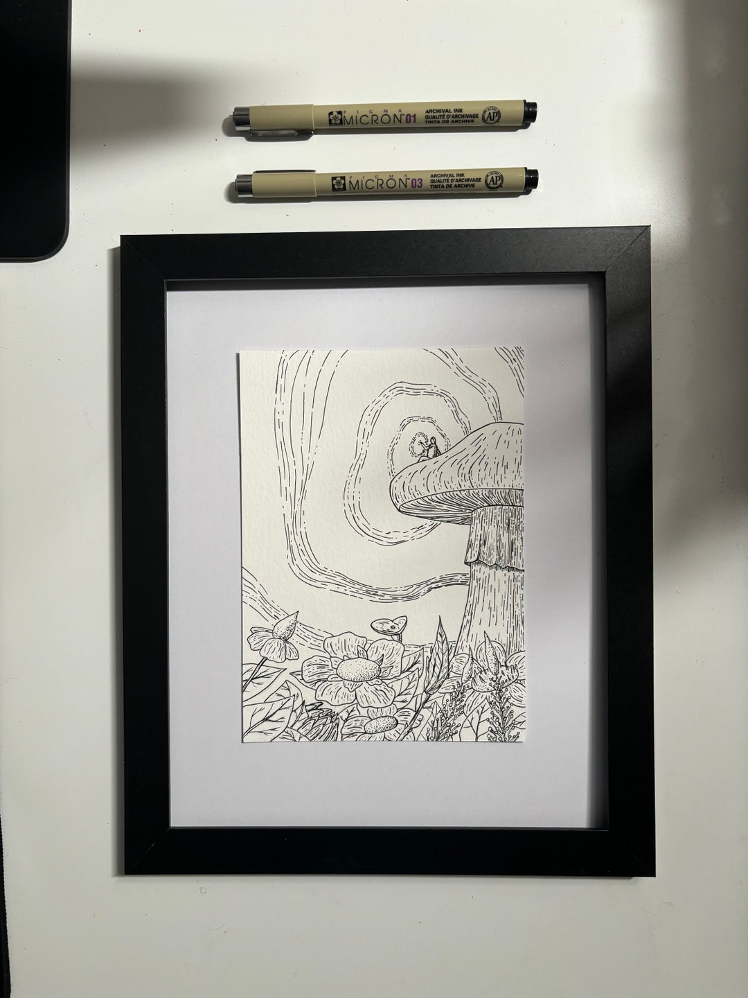 Making Ripples - Hand Drawn Pen on Paper Original 1/1 - Etsy