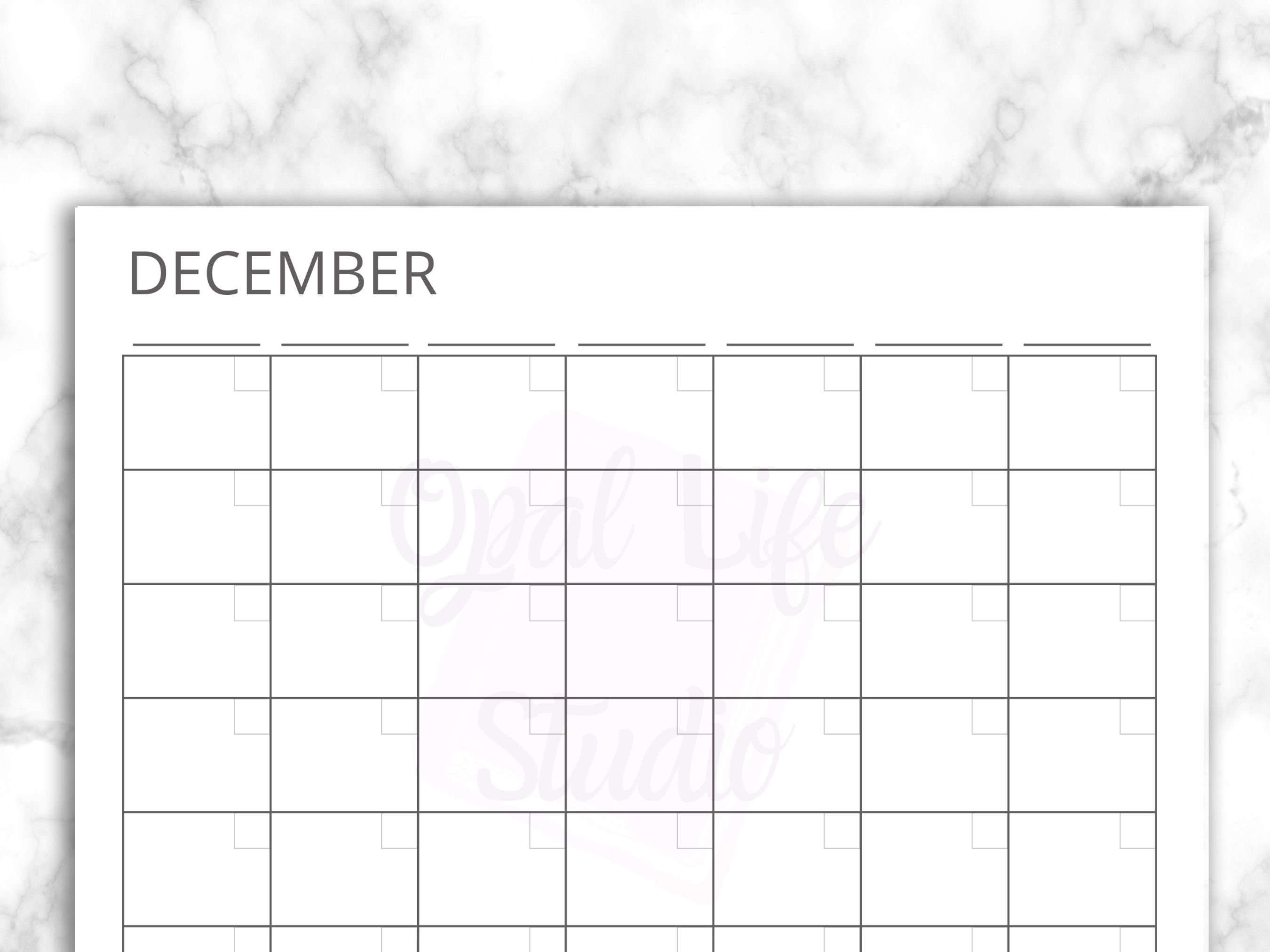 Printable Blank Calendar 3 Monthly Planner Simple &amp; Minimal Letter ...