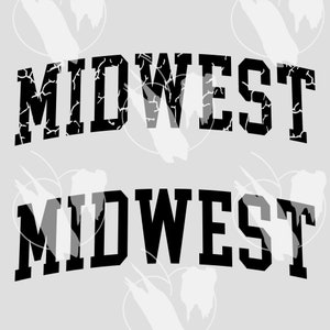 Midwest - Distressed Midwest Logo - Cricut PNG - Downloadable Midwest Graphic