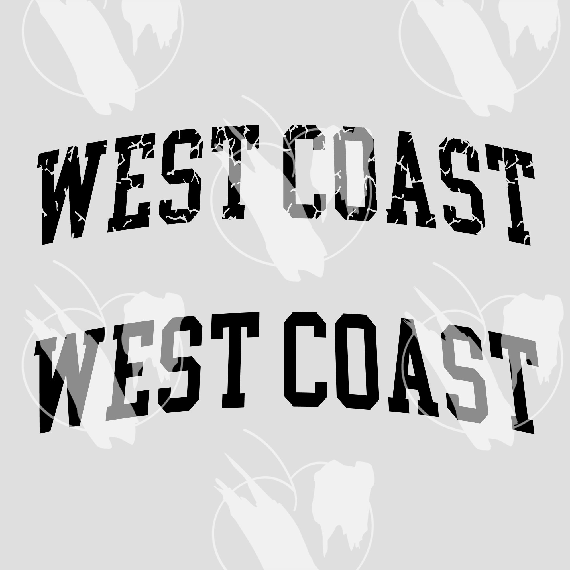 West Coast Distressed West Coast Logo Cricut PNG Etsy