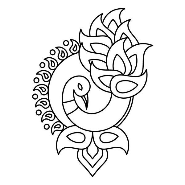 Maiyan Board | Peacock Flower Maiyan Board | Punjabi Wedding Accessories | Indian Punjabi Wedding | Haldi | Rangoli | Desi wedding | Digital