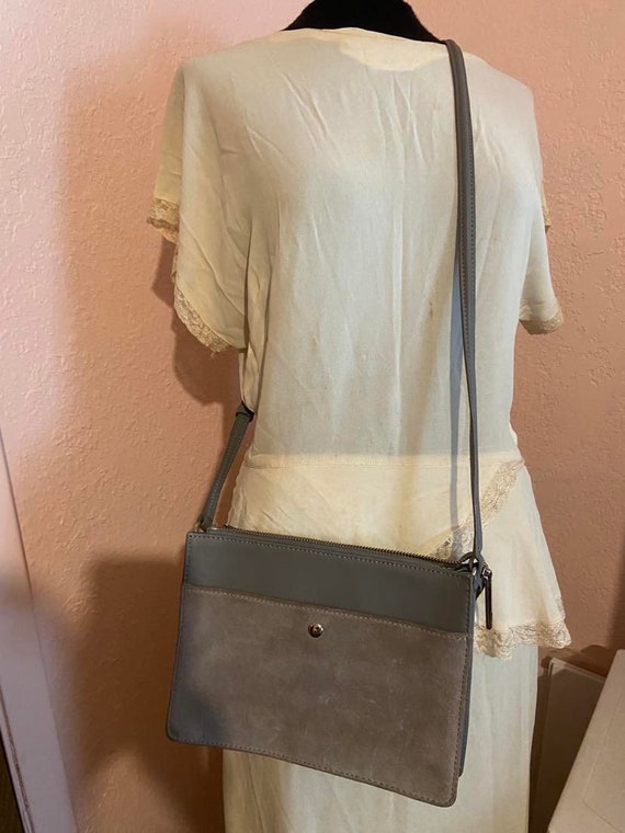 Talbots Leather & Suede Crossbody Bag - image 1