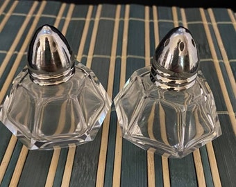 Small Glass Salt & Pepper Shakers
