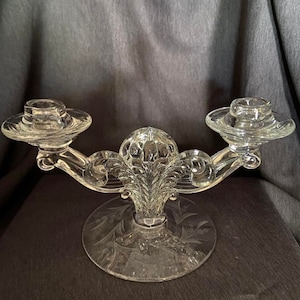 Fostoria Cynthia Double Stick Candle Holder