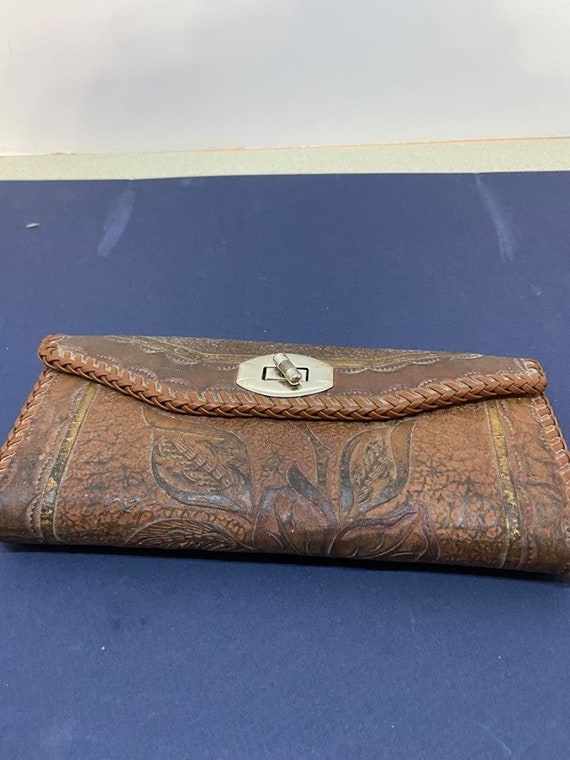 Hand Tooled Leather Wallet - image 1