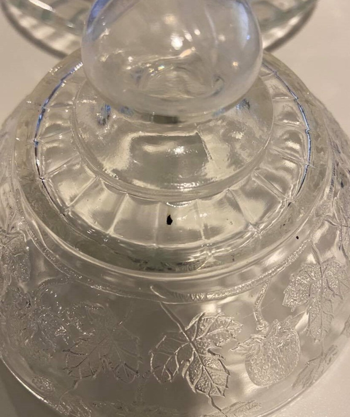 Vintage Clear Glass Round Butter Dish with Lid Strawberry Etsy