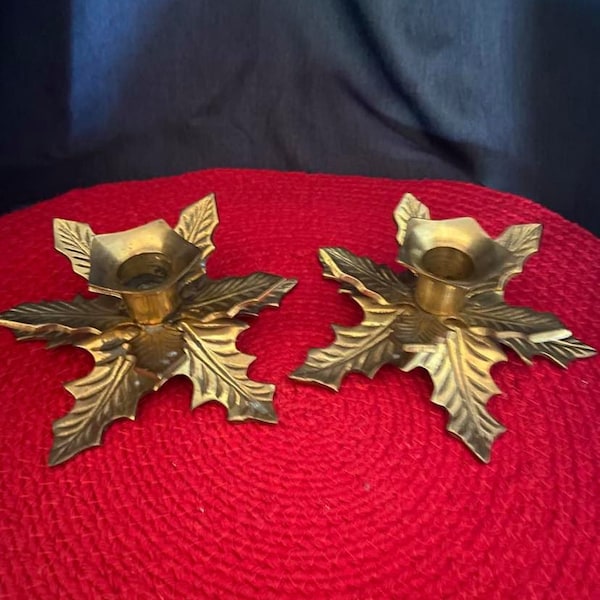 Holly Candle Holders Etsy