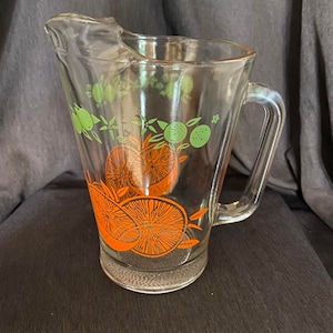 Vintage Orange Juice Pitcher