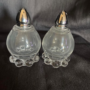Round Glass Salt & Pepper Shakers