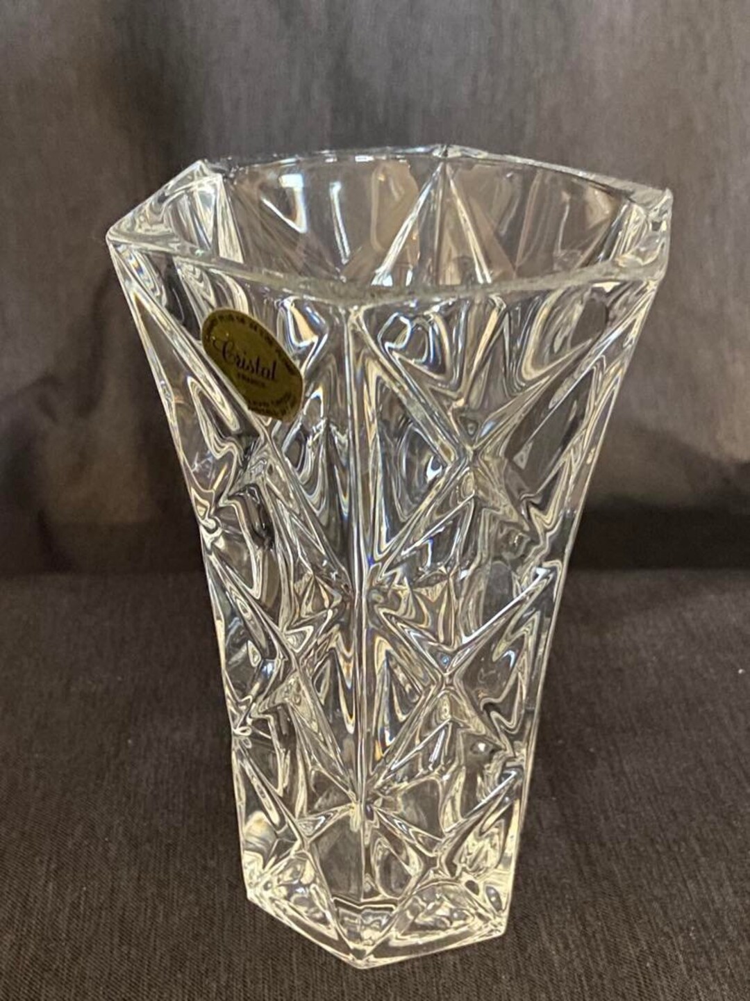 Cristal France Small Lead Crystal Vase Etsy