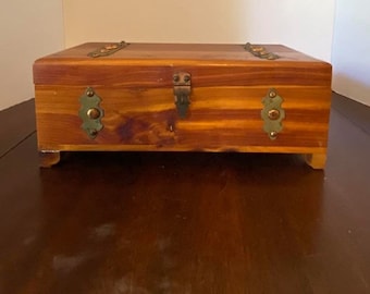 Vintage Cedar Jewelry/Candy Box