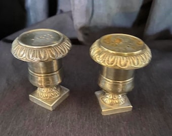 Vintage Pewter Salt & Pepper Shakers