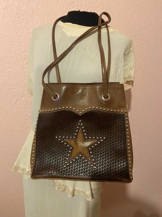 Texas Star Leather & Cowhide Purse