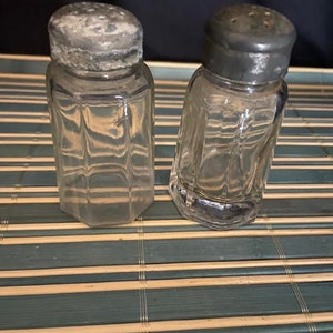 8 Panel Glass Salt & Pepper Shakers