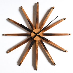 Bourbon Barrel Starburst Wall Clock