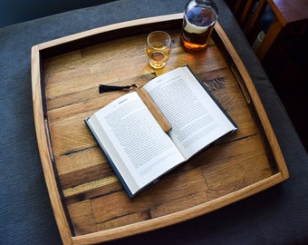 Bourbon Barrel Ottoman Tray