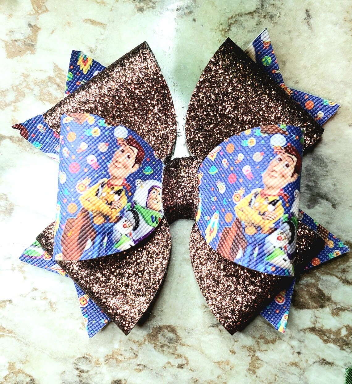 Toy Story Bow 3.5 Inch Faux Leather Bow Toy Story Headband Etsy