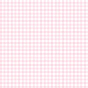 May include: A repeating pattern of small, light pink and white squares arranged in a classic gingham check design. The grid consists of uniform, intersecting horizontal and vertical lines that create a consistent, balanced, and symmetrical checkerboard.