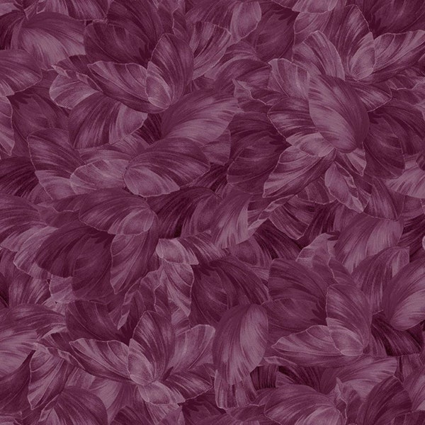 SALE Packed Petals - Timeless Treasures - Laurel Collection - FLEUR-CD1907  PLUM