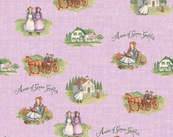 SALE Anne And Friends Lavender - Anne of Green Gables Collection - Riley Blake Designs Fabric - C13851-LAVENDER