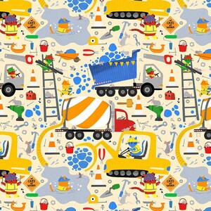 SALE Cats at Work  - Dear Stella Designs -Cats at Work Collection - 100% Cotton - STELLA-DLW3193 CREAM  - Designer Fabric by the Yard