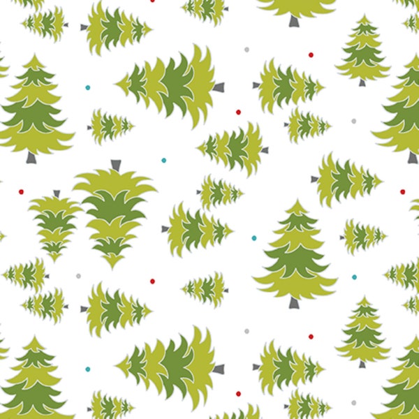 SALE Tossed Pines White  - A Cozy Winter Collection - Fabric - Contempo Studio by Benartex - 13153P-09  Christmas Fabric