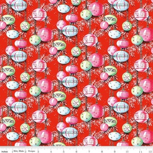 CLEARANCE Christmas Joys Ornaments Red - Design by Lindsay Wilkes - Riley Blake Designs Fabric - C12251-RED