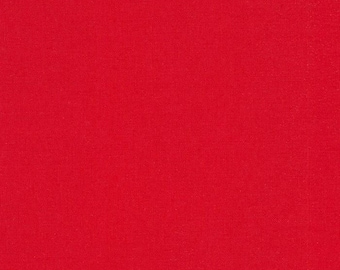 SALE Robert Kaufman - Kona Cotton - Solids - Red - K001-1308 - Sold by the 1/2 Yard - Designer Fabric