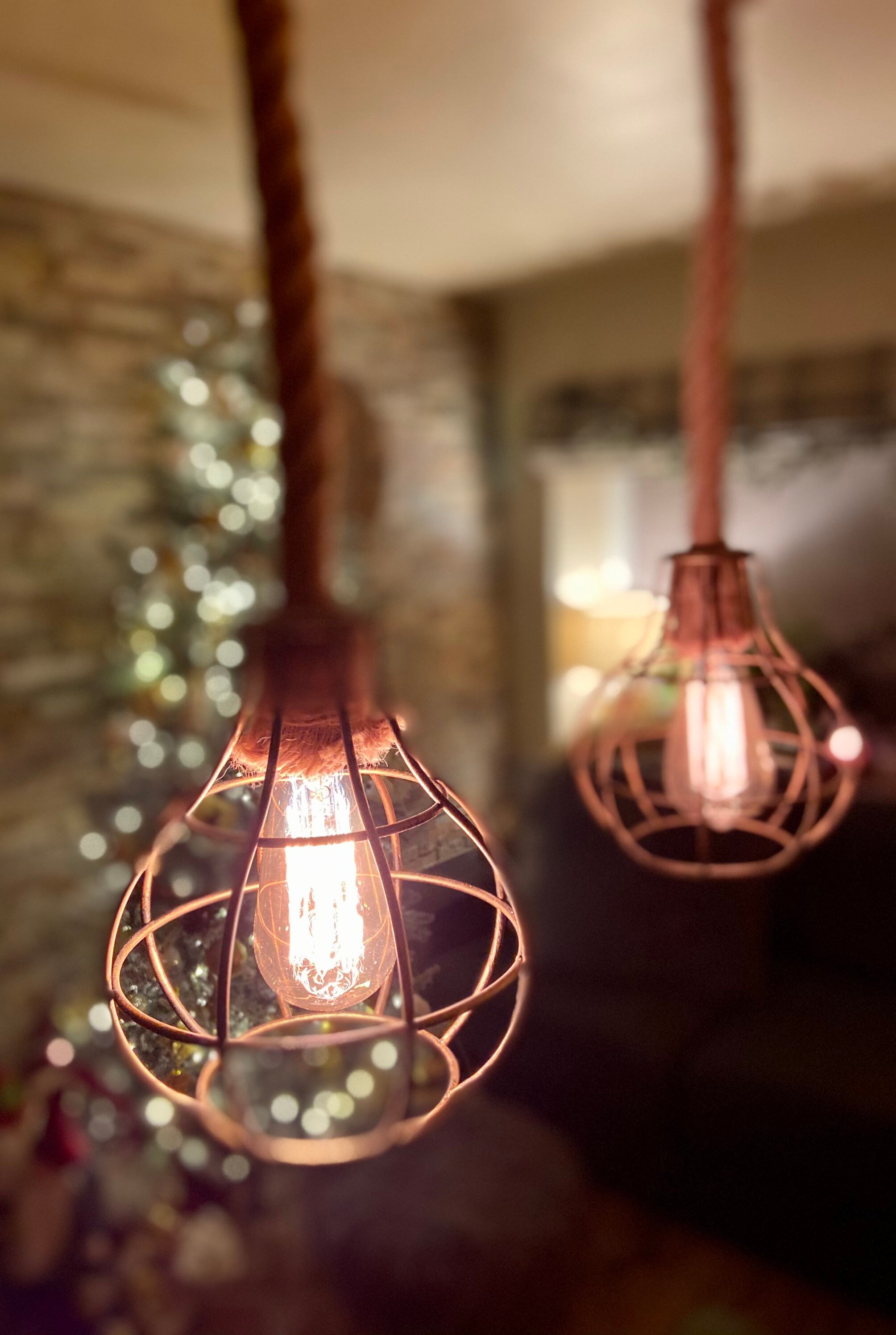 Solid Reclaimed beam ceiling light with two rope hanging Etsy