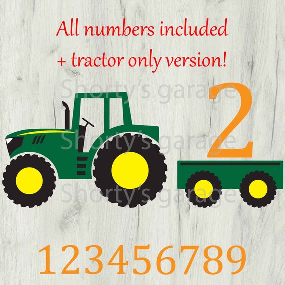 Download Big Tractor Birthday Boy Girl Vector File Svg Jpg And Png Etsy