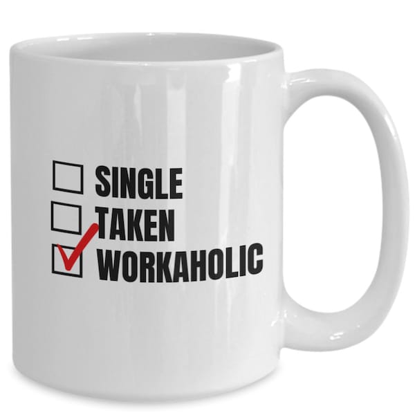 Workaholic Coffee Mug, Work More, Funny Workaholic Mug, No Days Off, Employee Gift, Funny Coworker Gift, Husband Birthday, Boyfriend