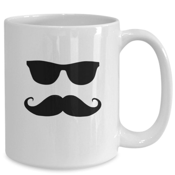 Moto Mostacho Coffee Mug, Funny Motorcycle Coffee Cup, Funny Mustache Mug, Funny Dad Gift, Brother Birthday, Fathers Day, Dirt Bike Mug