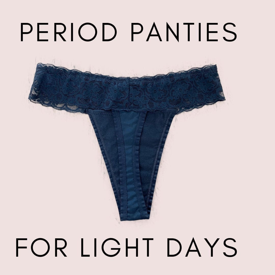 LUXE LACE THONG Period, Postpartum & Incontinence Panties for Full