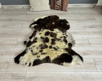 Natural Sheepskin Rug, Australian Sheepskin, Genuine Sheepskin, Sheepskin Throw, Soft Sheepskin, sheepskin chair cover, 100x75 cm MT13
