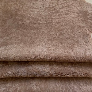 Genuine curly sheepskin Rug, upholstery sheepskin, light brown, curly sheepskin, curly fur, short fur shearling, chair cover, 100x70 cm