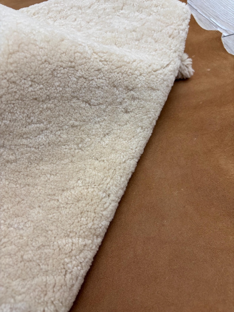 Set of 2 Australian Sheepskin Rugs, Natural Cream Shearling, Genuine ...