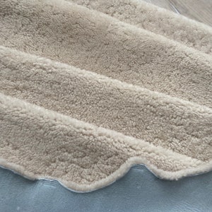 Genuine sheepskin rug, upholstery sheepskin, off white, short fur shearling, fur sheepskin, curly sheepskin, chair cover,3,3 x 2,3 ft image 9