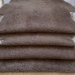 Genuine Australian sheepskin, upholstery fur, short fur shearling, fur floor rug, curly sheepskin, chair cover, 3x 2 ft, 90x60 cm