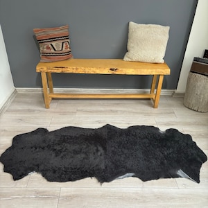 Genuine sheepskin area rug, bench cover, Gray color, sheepskin throw,Home Decor,curly fur shearling sheepskin,chair cover,180x70 cm,6x2,3ft