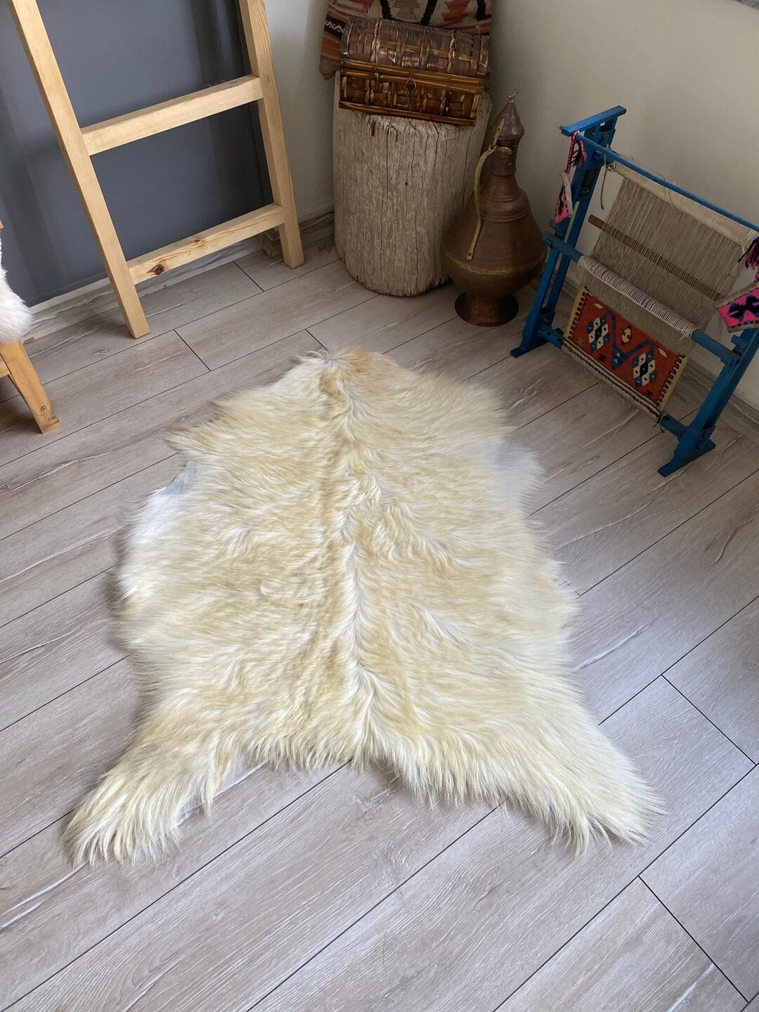 Natural Goatskin Rug Goat Hide Goatskin Pelt genuine Etsy