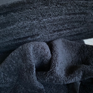 Sheepskin, Genuine sheepskin Rug, sheepskin upholstery, Home Decor, short fur shearling, black curly shorn sheepskin, chair cover,3x2,3 ft
