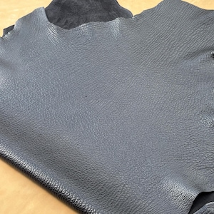 Premium Quality Jumbo Lambskin Leather – Natural Vegetable Tanned Black Lamb Hide (5–7 sq ft) Thick-1,1-1,3 mm